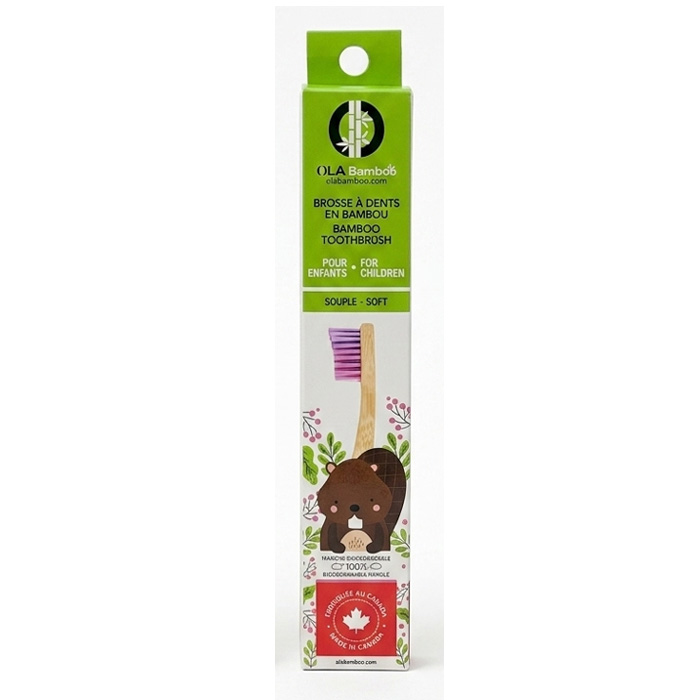 Brosse à dents pour enfants - Mauve et rose