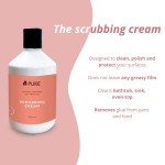 Crème récurante pour la cuisine et la salle de bain, parfait pour les surfaces de cuisson, végan, Pure
